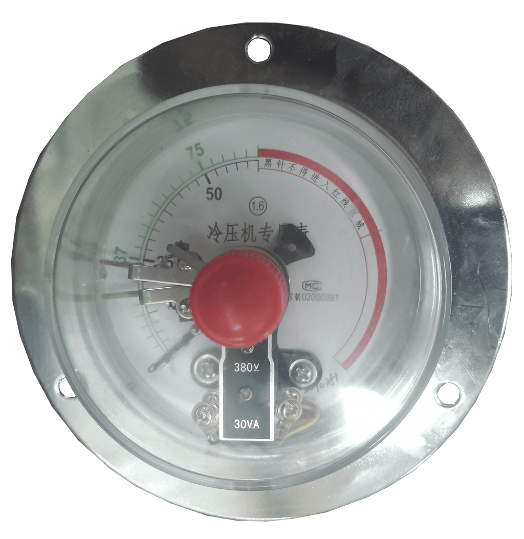 Pressure gauge.