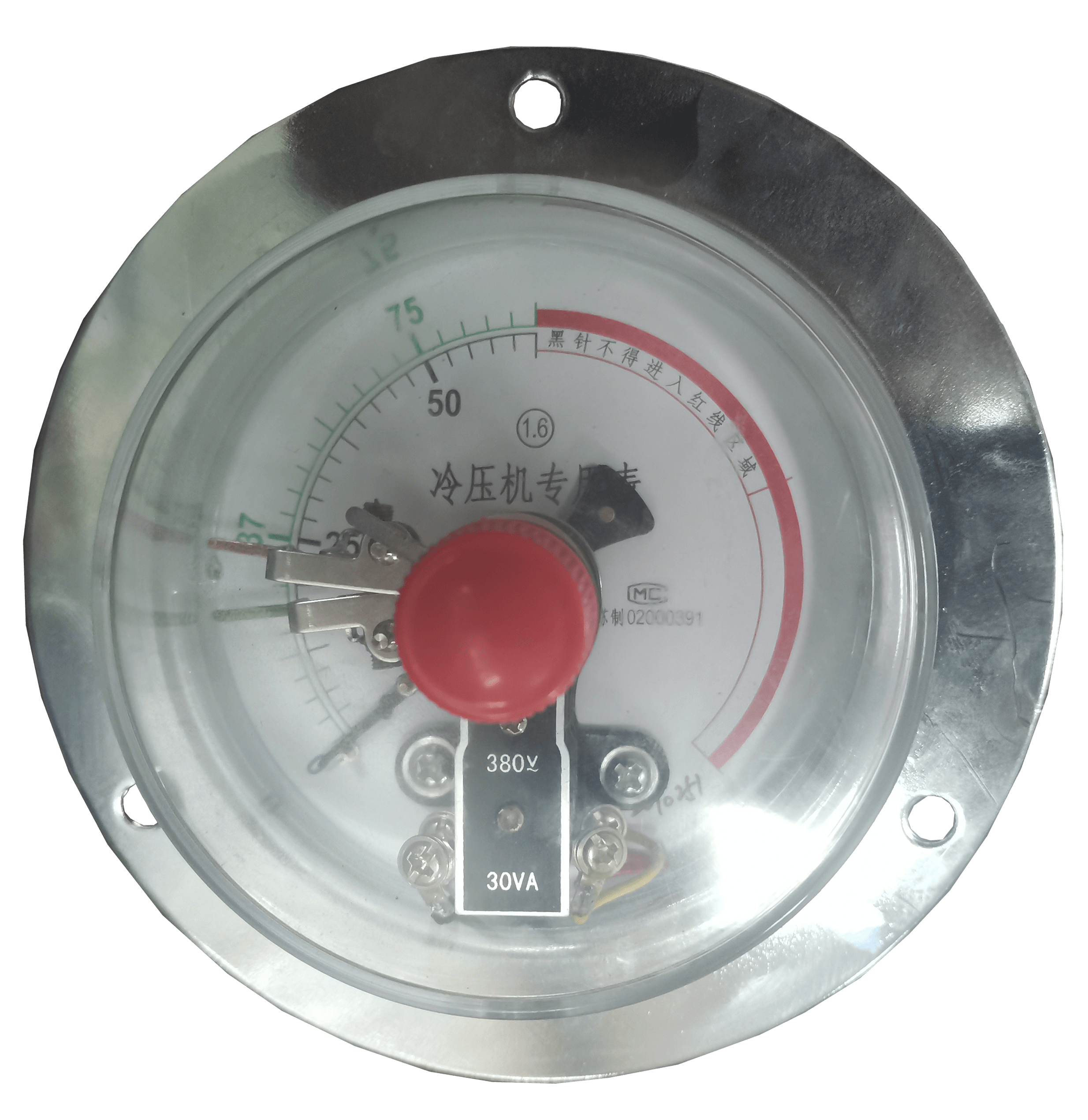 Pressure gauge.