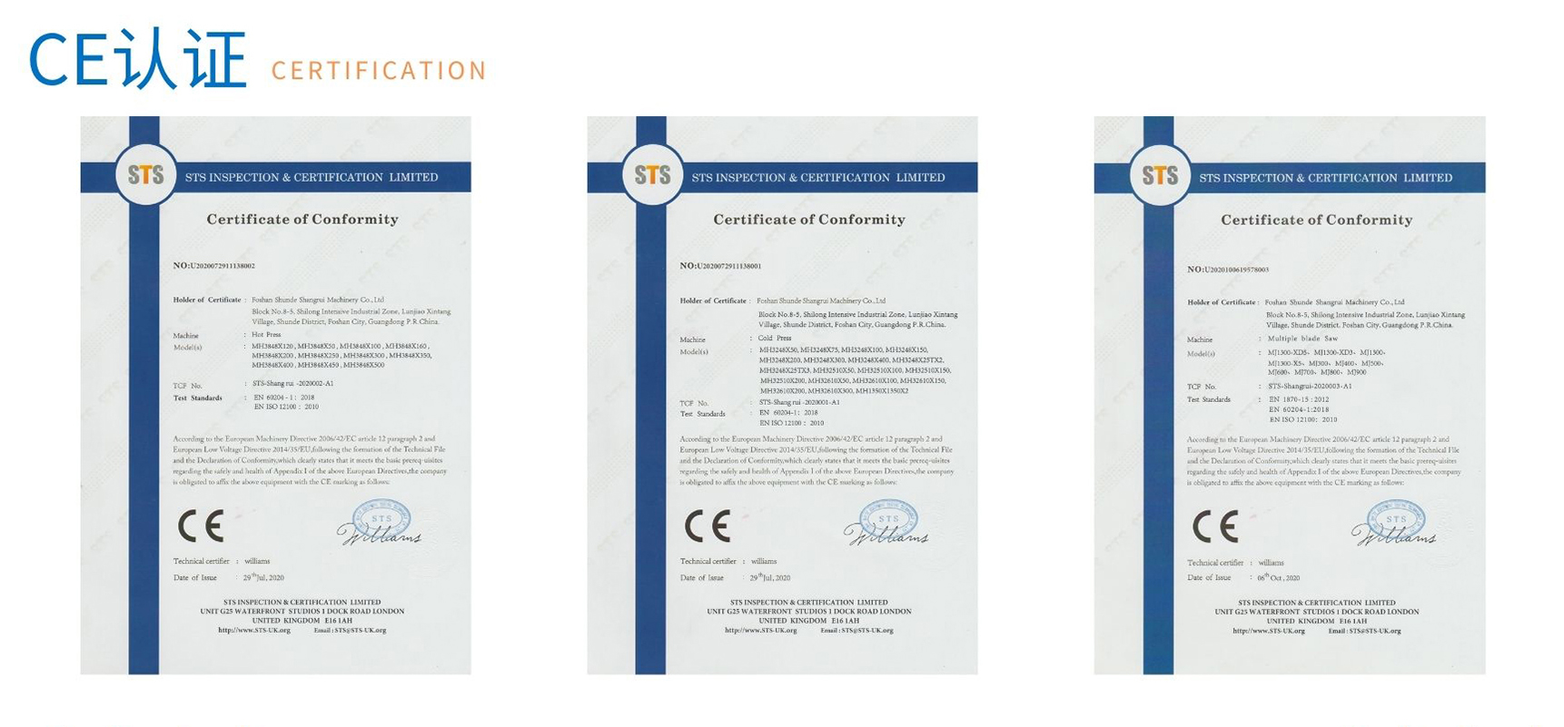CE Certificate